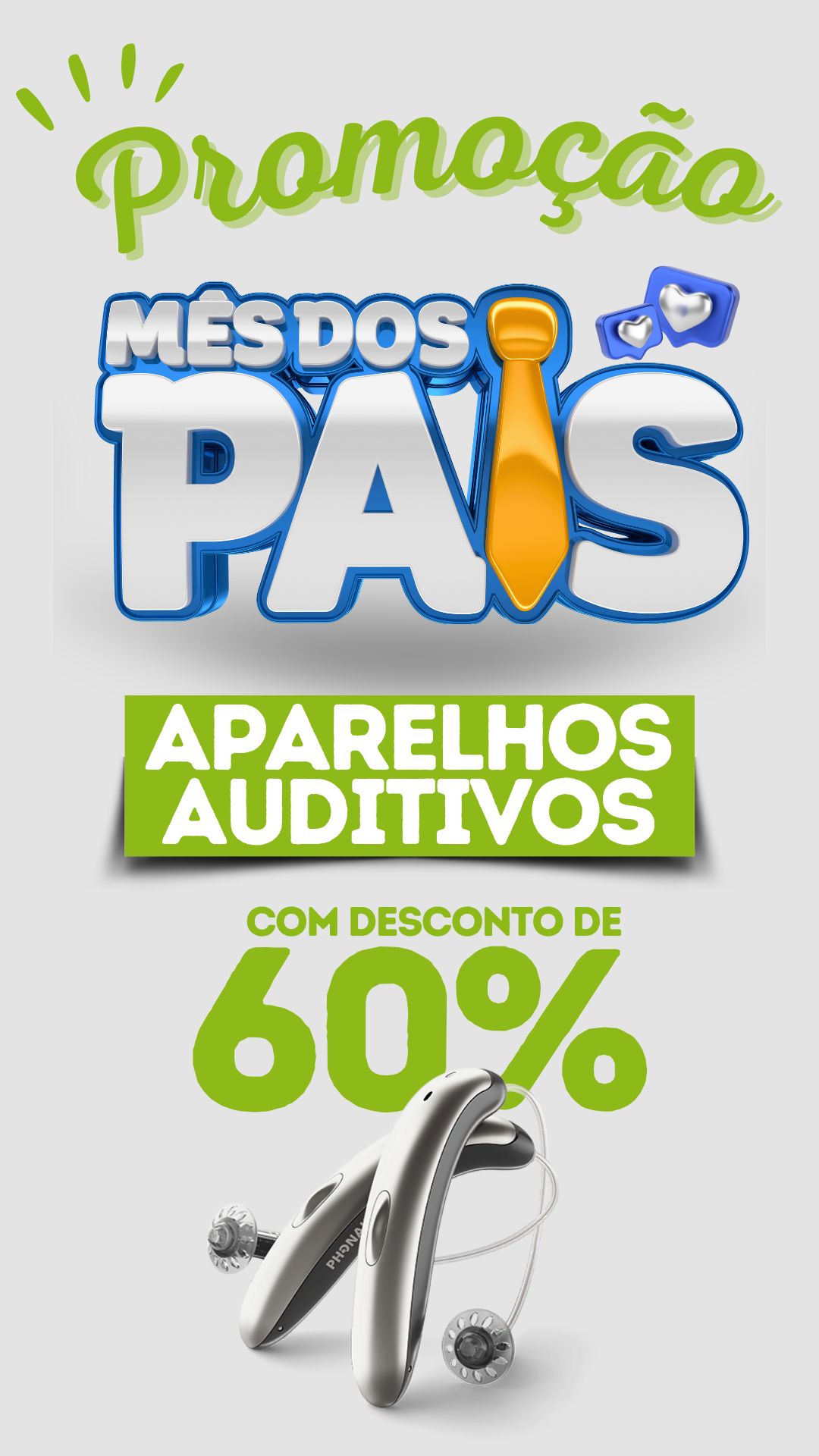 Sonoris – Ads Mês dos Pais (Site) aparelho auditivo em promoção